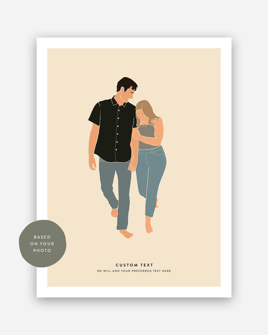 Faceless minimalist print based on your photo